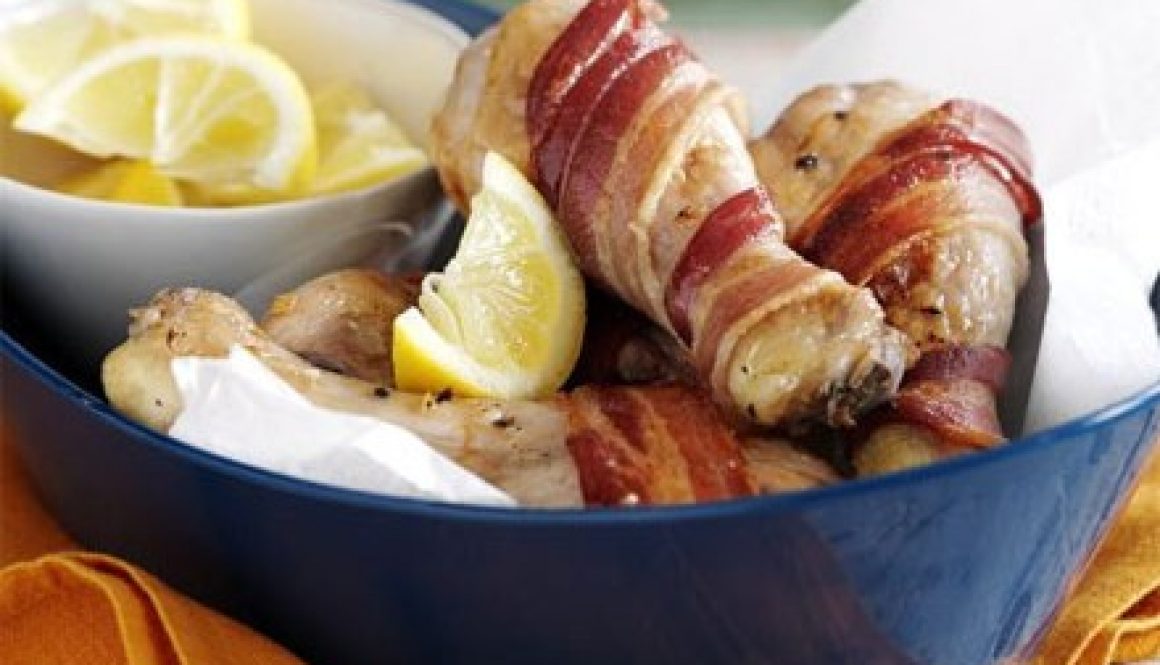 Tasty Bacon-Wrapped Chicken Drumsticks