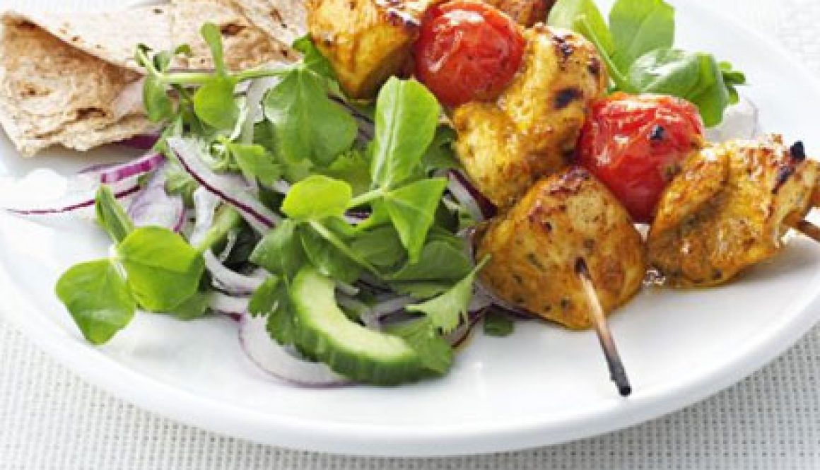 Chicken tikka skewers